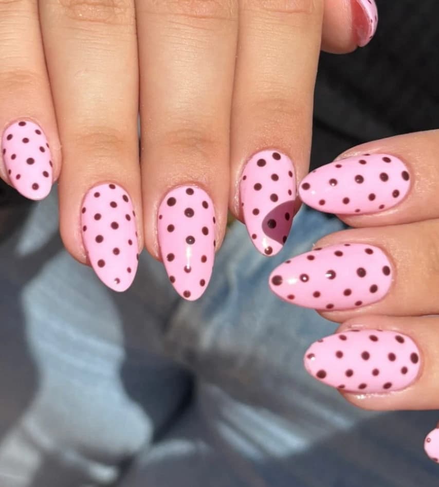 Pink polka